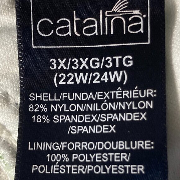 Catalina SZ 3X Tropical Halter One Piece Figure Flattering Swimsuit Beach Travel - Picture 4 of 6